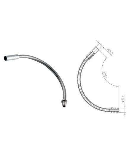 Спрямовуюча трубка гальмівного тросика Alligator 135º, зображення 2